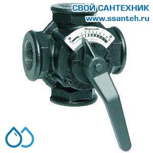 10308 Honeywell ZR40MA Клапан четырехходовой поворотный муфтовый, PN6, DN40, Kvs 25, 2…130 °C