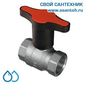 14620 HERZ 1220146 Кран шаровой красная ручка, DN50, PN25, -30...+150°C, Kvs 270 м3/час, никелированный
