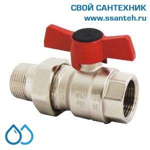 14693 HERZ, 1221111 Кран шаровой MODUL ВР-НР 1/2" ручка бабочка амер PN16 ник