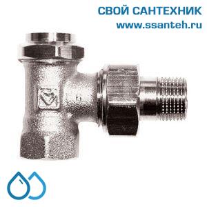 14904 HERZ 1392401 Клапан для отключения радиатора угловой, 1/2", Kvs 2,0 м3/час, PN 10 бар, 110°C, с гидравлической настройкой.