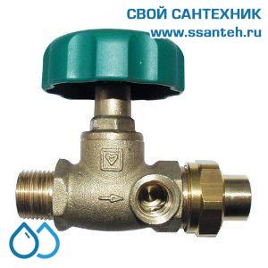 16731 HERZ, 2421523 Вентиль запорный Штремакс-АW, наруж.резьба-наруж.резьба+пайка,1" 