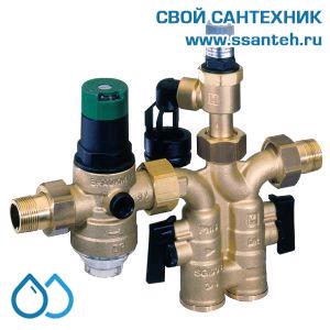 22058 Honeywell SG160SD-1/2AB Клапан безопасности водонагревателей до 200 л. с клапаном понижения давления и фильтром, 1,5 ... 6 бар, 40°С, 1/2", 25/8 бар