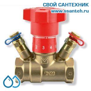 23772 HERZ 1421775 Клапан балансировочный с измерительными клапанами, DN40, 1 1/2", PN25, Kvs 11,53 м3, -20...+110°С,  Штремакс-GN